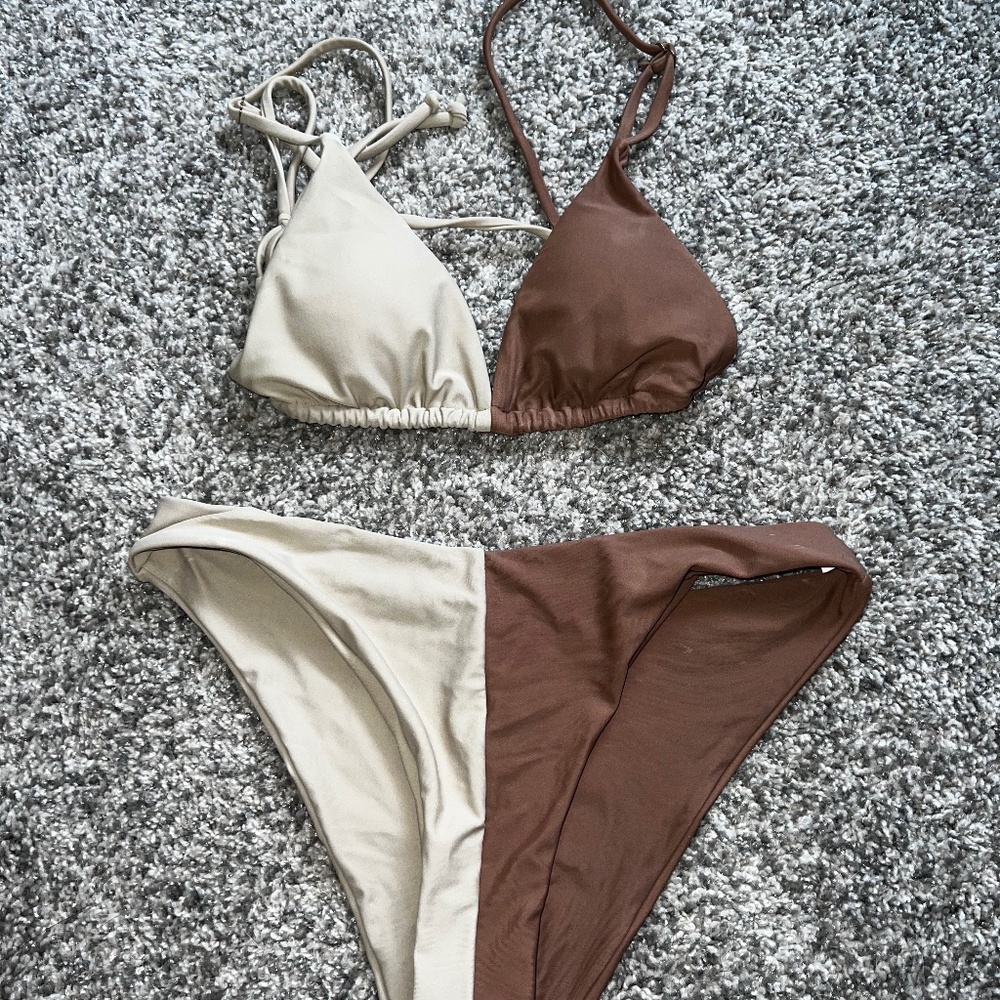 Aurelle Bikini Tan and Brown
